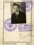 Pasaporte de Albert Eisntein