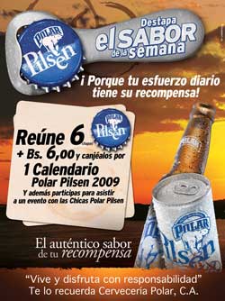 Promocin Calendario Chicas Pilsen 2009